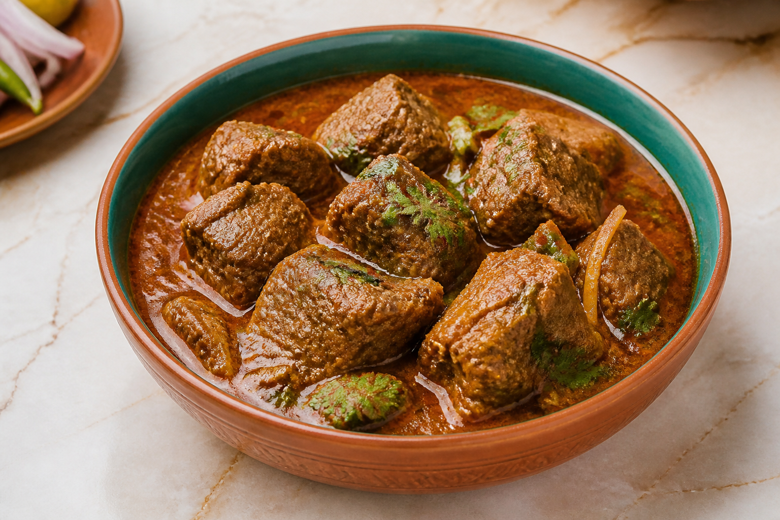 Fresh beef salan in gravy