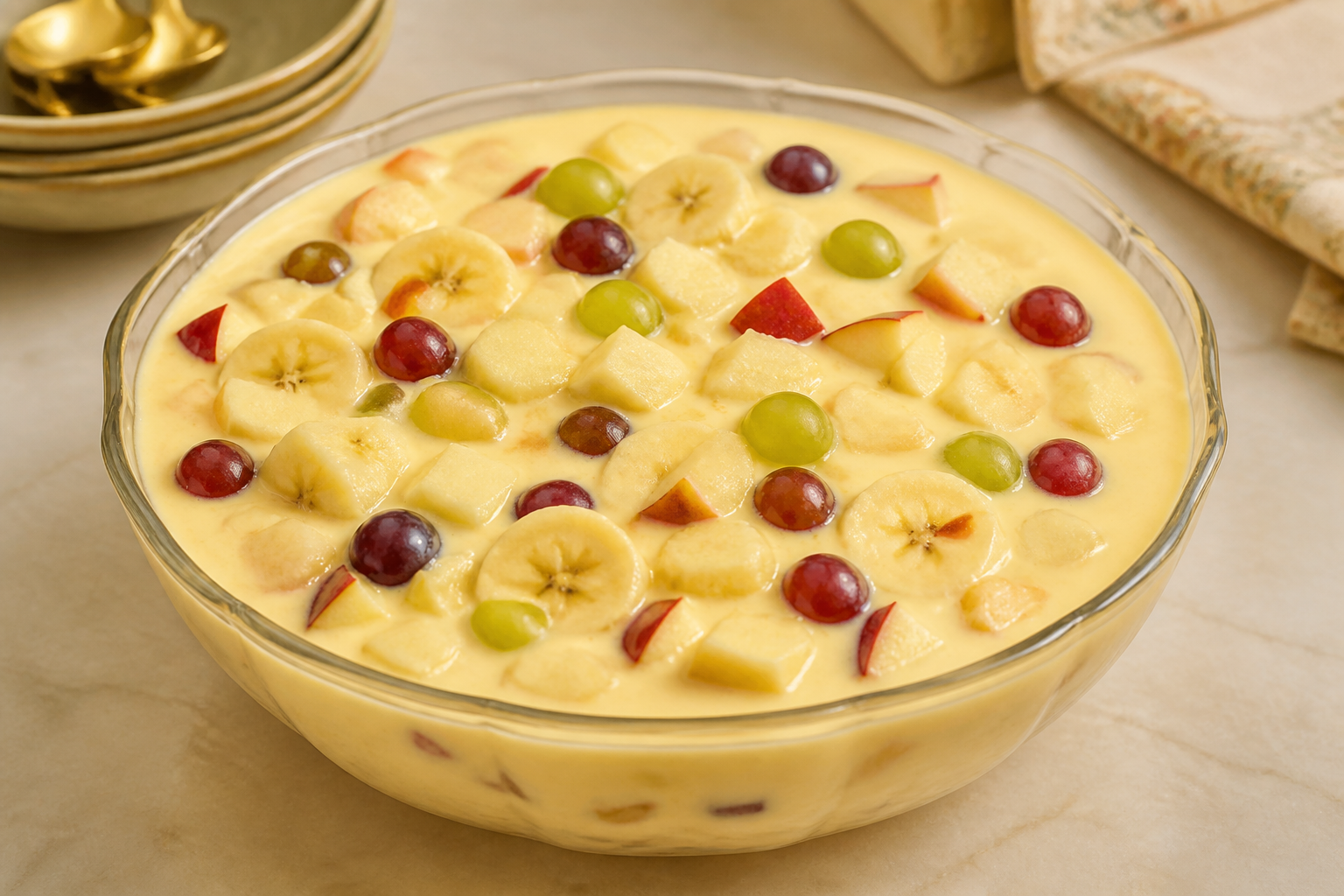 Chilled Pakistani fruit custard
